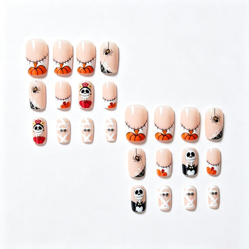 Halloween-Themen Cartoon Nagelkunst Set