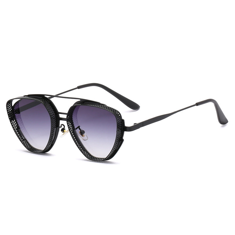 Damen extravagante Sonnenbrille im modernen Polygon-Design Karnz