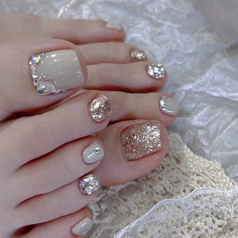 Glamouröses Glitter-Pediküre-Set Karnz