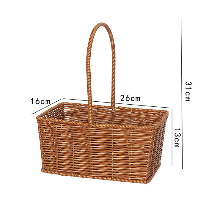 Handgefertigter Rattan Aufbewahrungskorb mit Griff Karnz