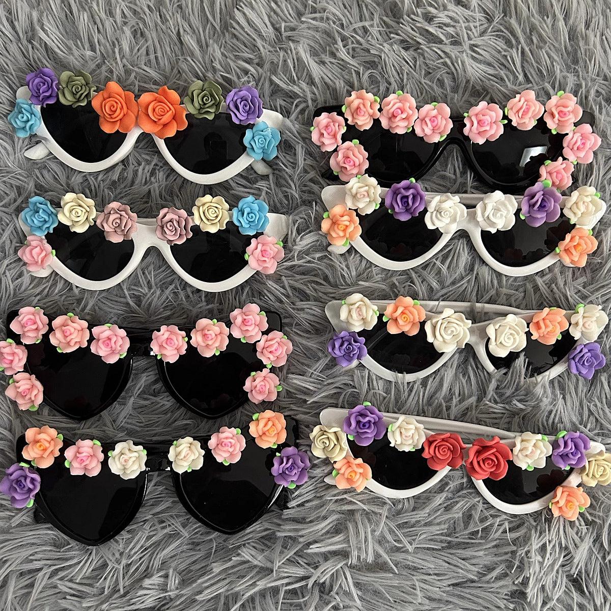 Damen Cat-Eye Sonnenbrille mit floralem Dekor Karnz