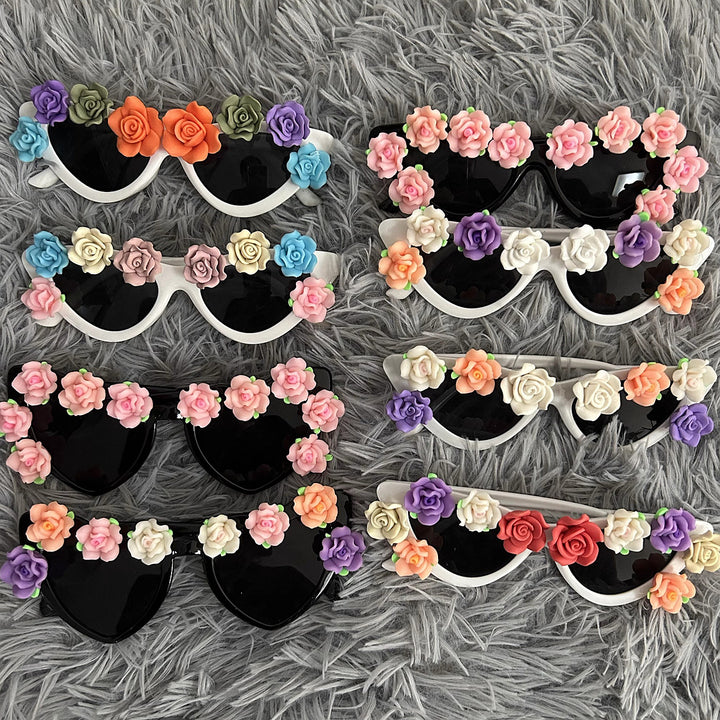 Damen Cat-Eye Sonnenbrille mit floralem Dekor Karnz