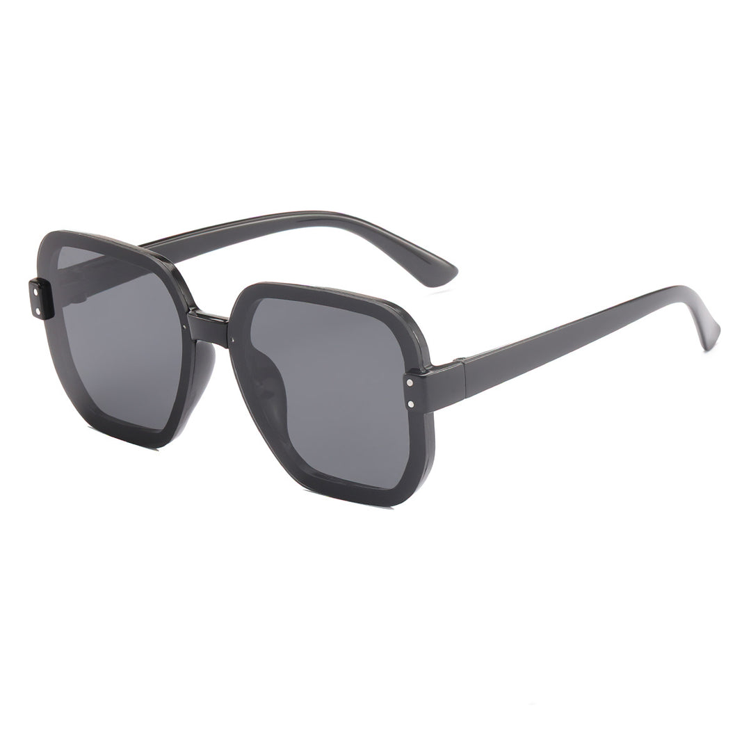 Damen modische quadratische Sonnenbrille mit gradienten Gläsern Karnz