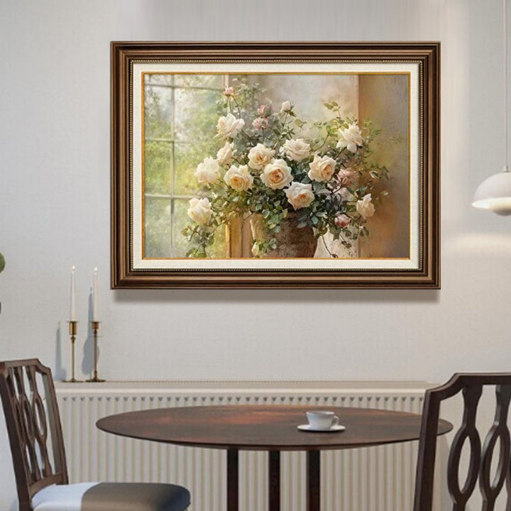 Vintage Blumenmuster Stillleben Kunstdruck