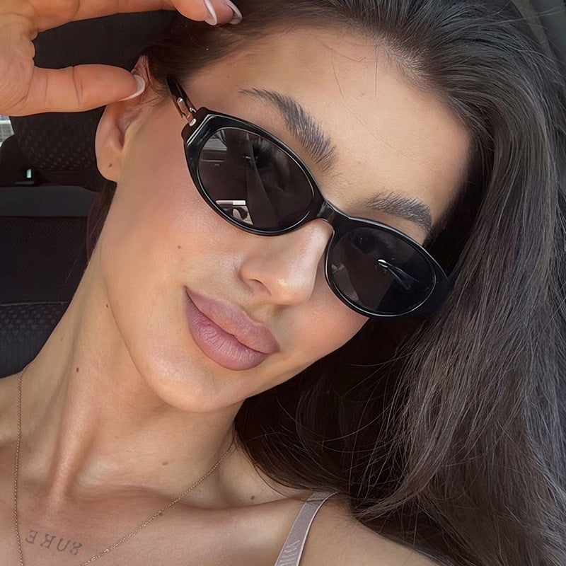 Damen cat-eye Sonnenbrille mit robustem Rahmen und polarisierenden Gläsern Karnz