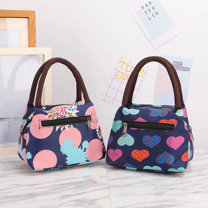 Floral Print Isolierte Lunch-Tragetasche Karnz