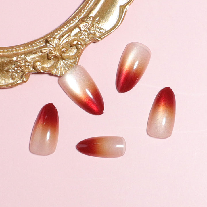 Elegantes Ombre Press-On Nagelset Karnz