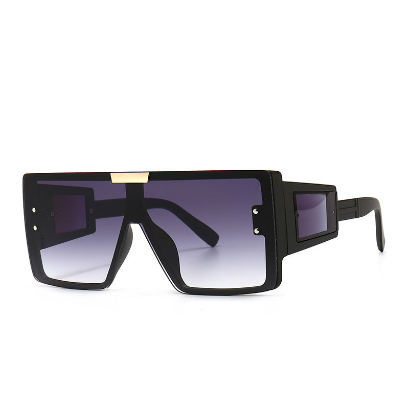Damen modische Sonnenbrille im futuristischen Stil mit großem Rahmen Karnz