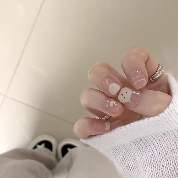 Niedliches Bären-Thema Press-On Nagelset Karnz