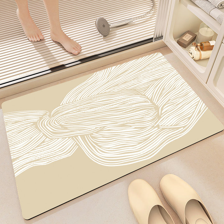 Stylische abstrakte Badematte Karnz