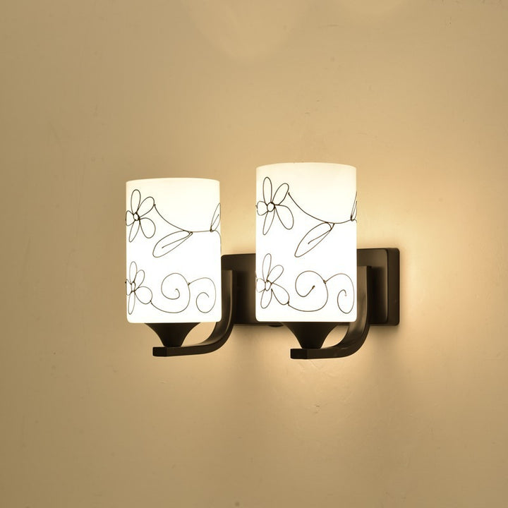Künstlerisches Blumen Design Wandlampe