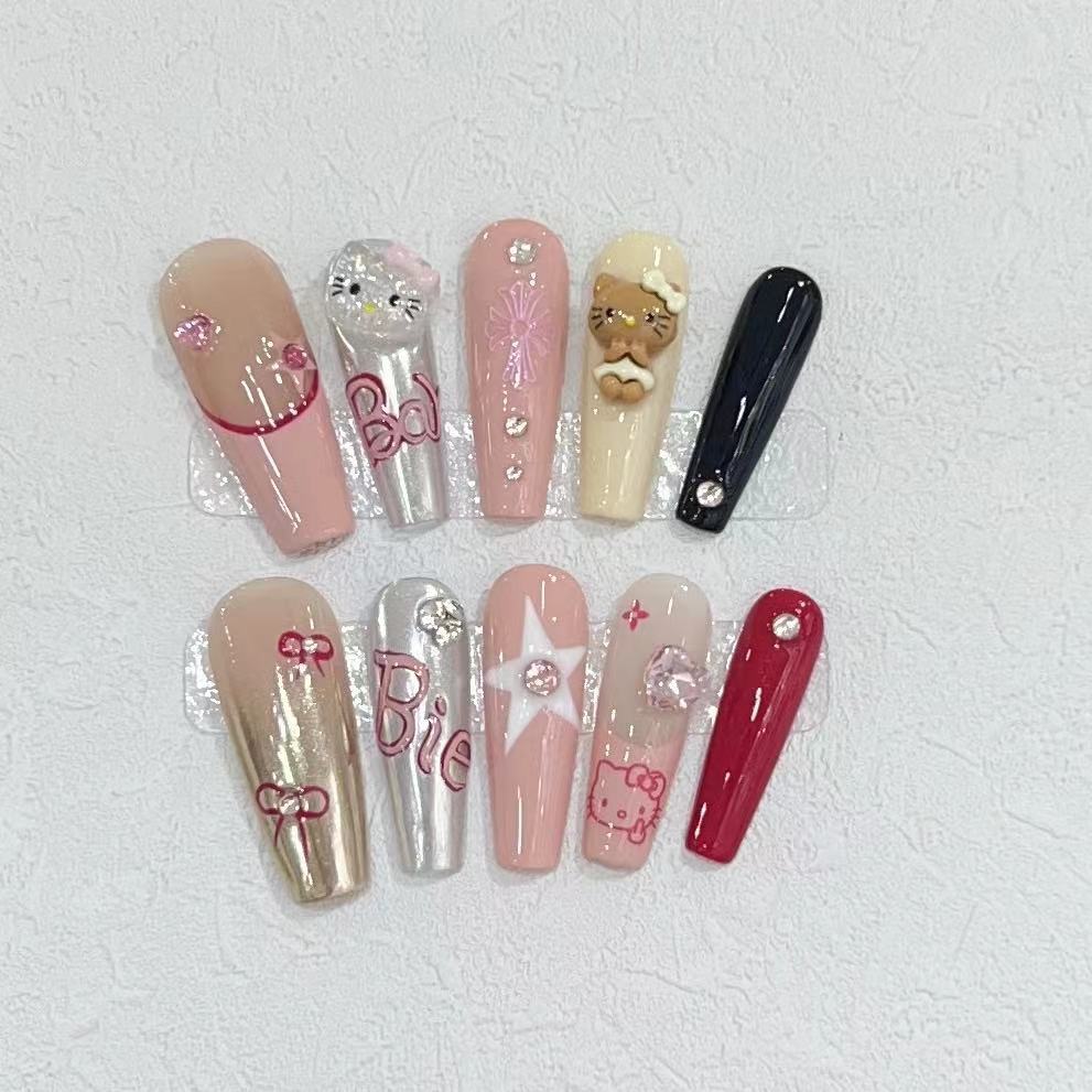 Süßes Cartoon Nagelkunstset Karnz