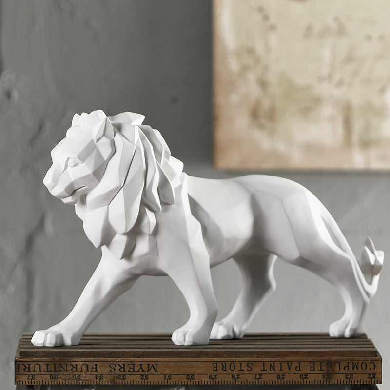 Elegante und moderne Löwen Skulptur Karnz