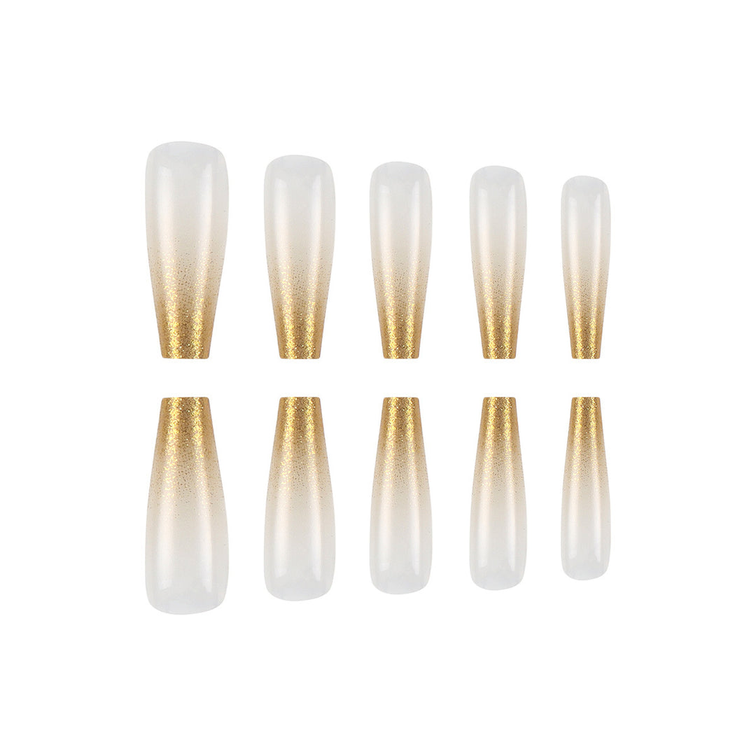Luxuriöse Ombre Stiletto Press-On Nägel Karnz