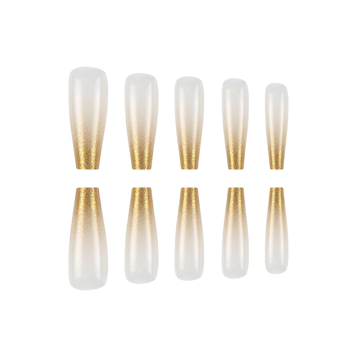 Luxuriöse Ombre Stiletto Press-On Nägel Karnz
