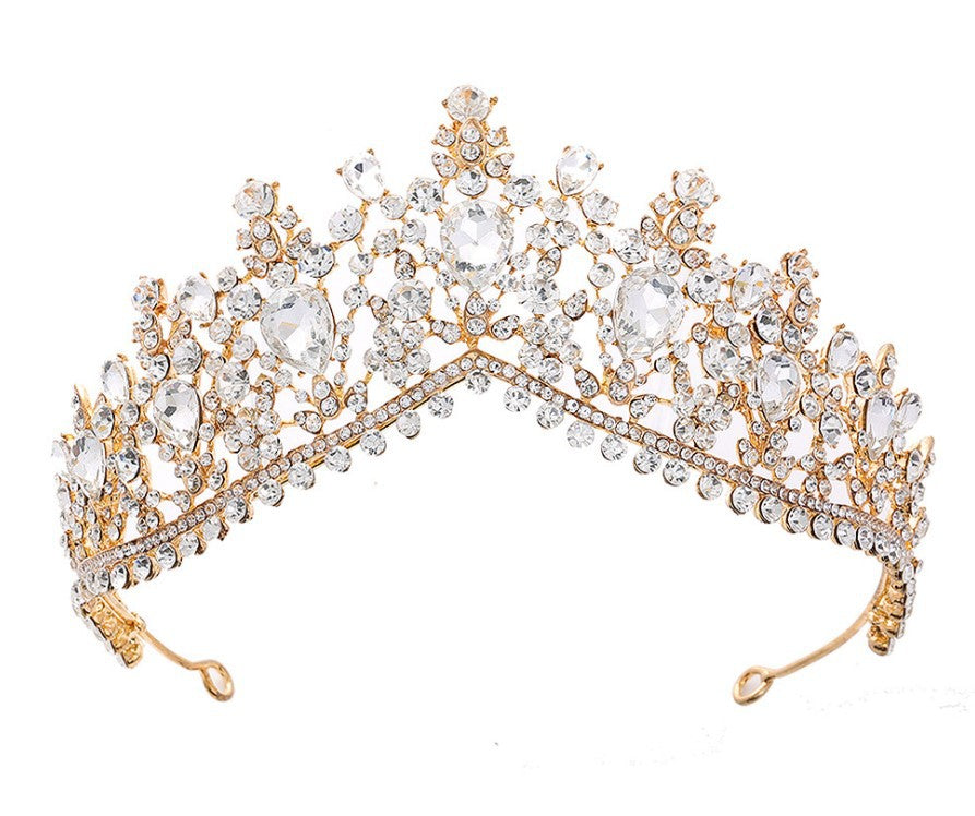 Damen Glamouröse Tiara mit Strass- und Kristallverzierungen Karnz