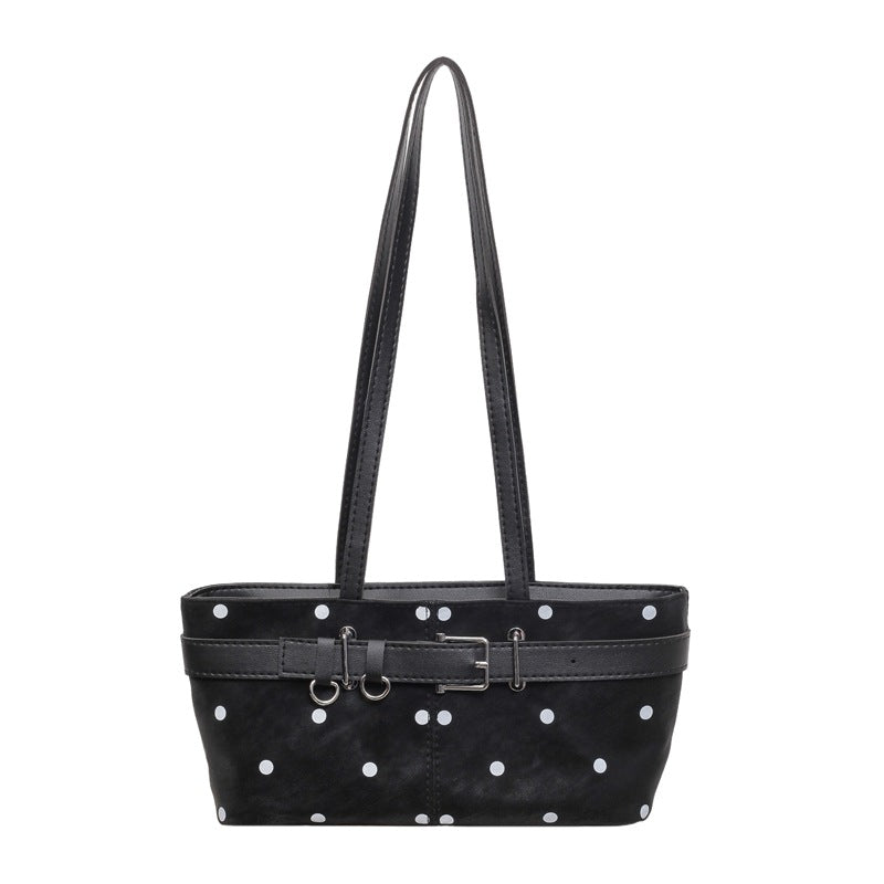 Stylische Pünktchen Schultertasche