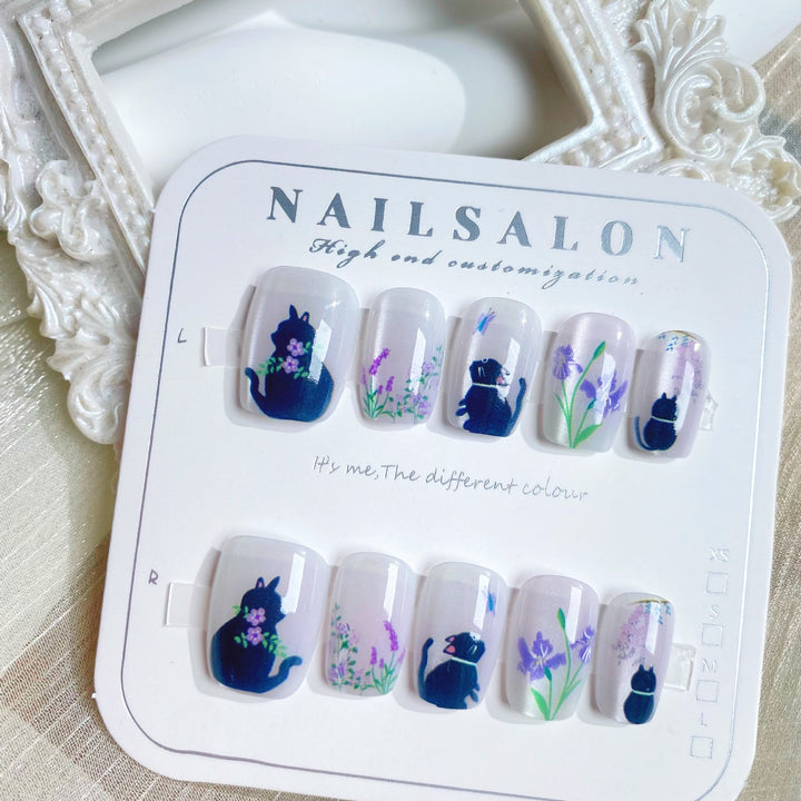 Kat-Themen Dekorative Druck-Nagelset