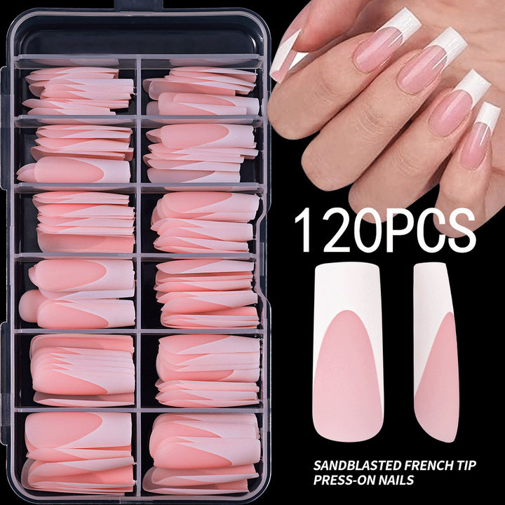 Premium French Tip Press-On Nail Kit Karnz