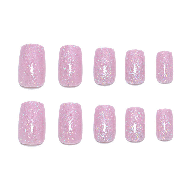 Glitzerndes Acryl Press-On Nagelset Karnz