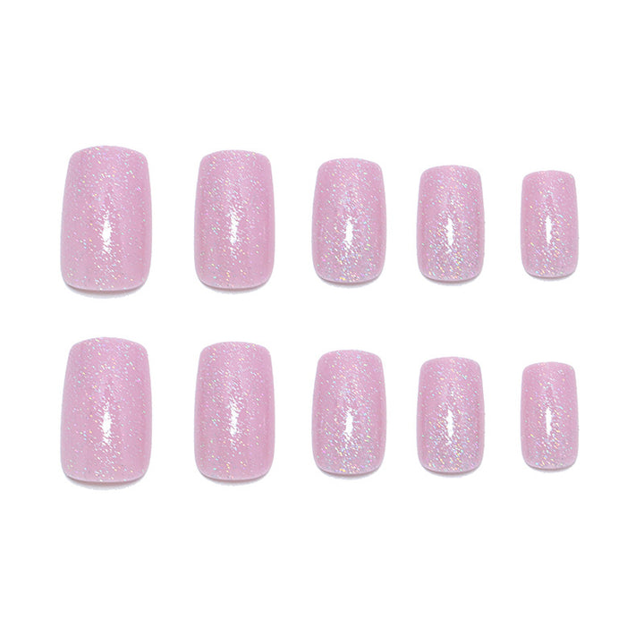 Glitzerndes Acryl Press-On Nagelset Karnz