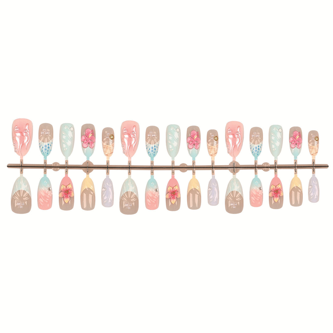 Premium Press-On Nail Tips Set mit Kleber und Feile