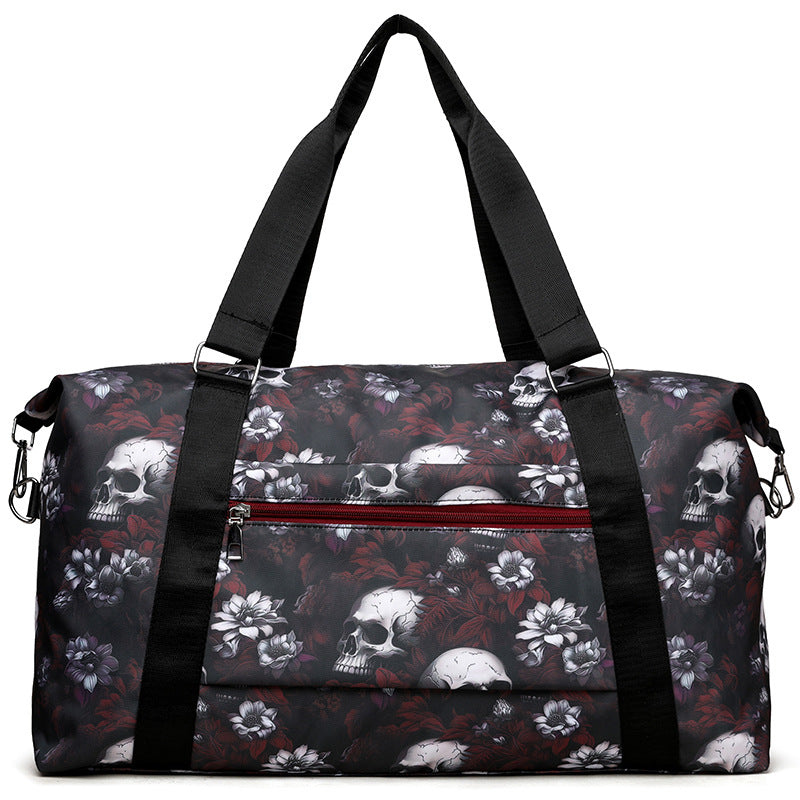 Künstlerischer Skull Print Duffle Bag Karnz
