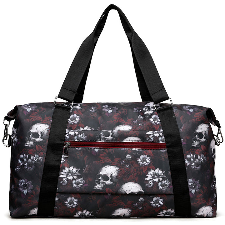 Künstlerischer Skull Print Duffle Bag Karnz