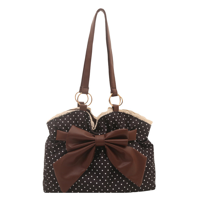 WoCharming Polka Dot Schleifen Tote Tasche Karnz
