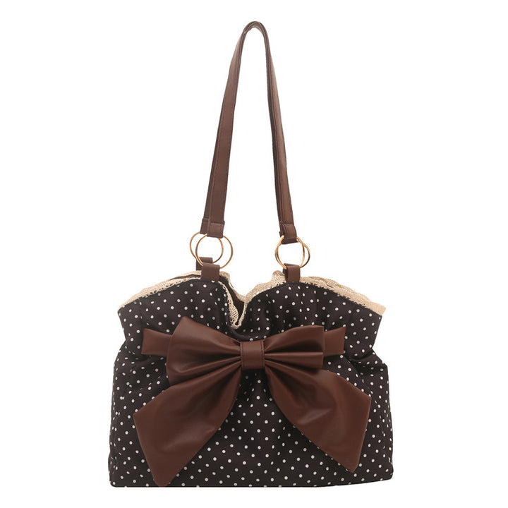 WoCharming Polka Dot Schleifen Tote Tasche Karnz