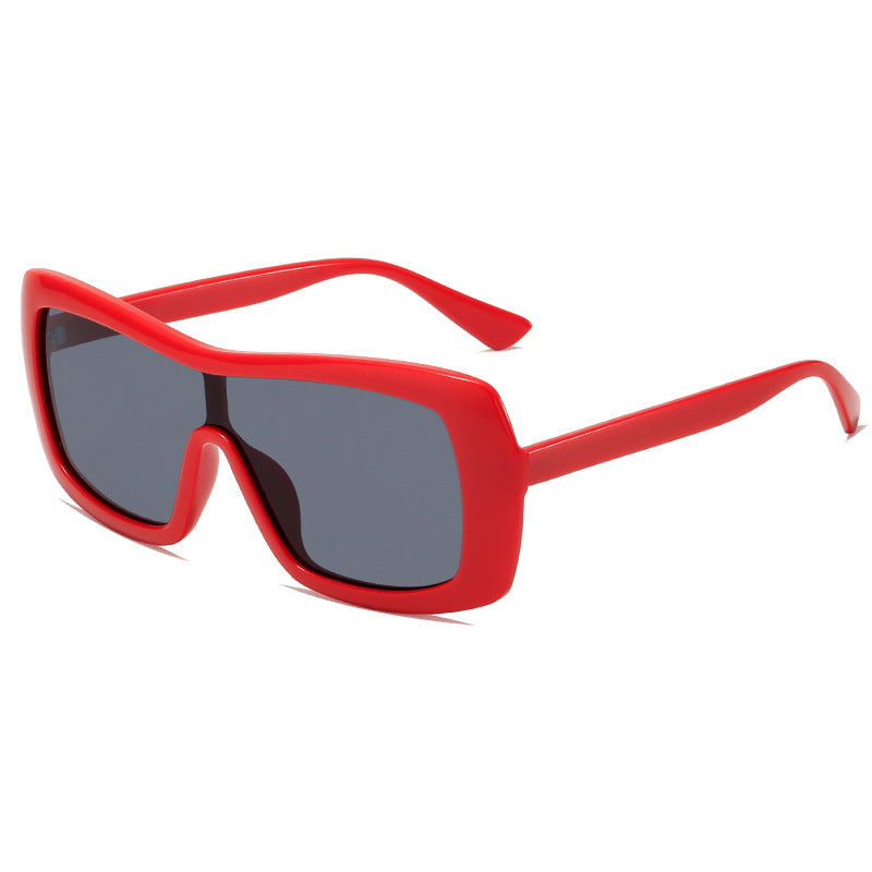 Damen stilvolle Oversize-Sonnenbrille im futuristischen Design Karnz