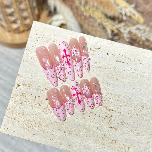 Dekorative Press-On Nagelspitzen Set