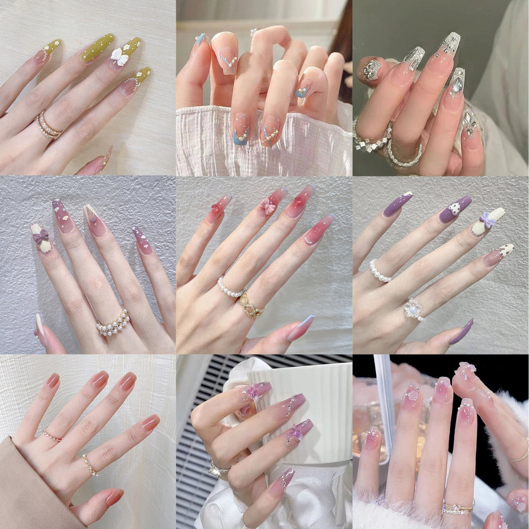 Festliche Nagelkunst Press-Ons Karnz