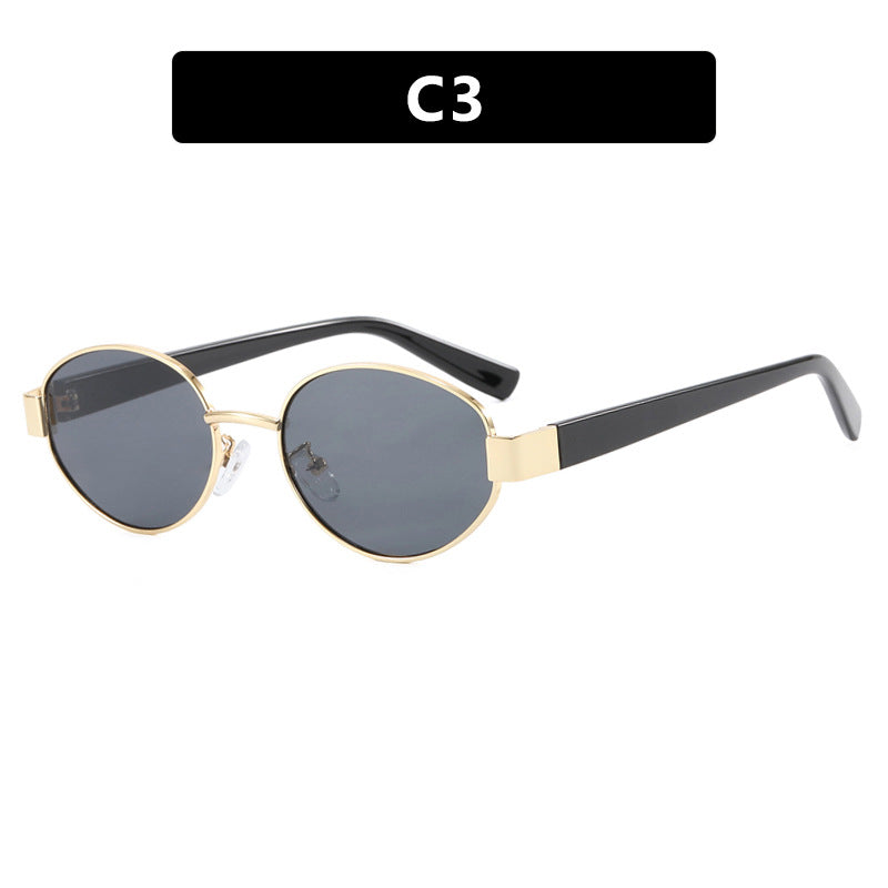 Damen modische Sonnenbrille mit exklusivem Leopardenmuster und elegantem Metallrahmen Karnz