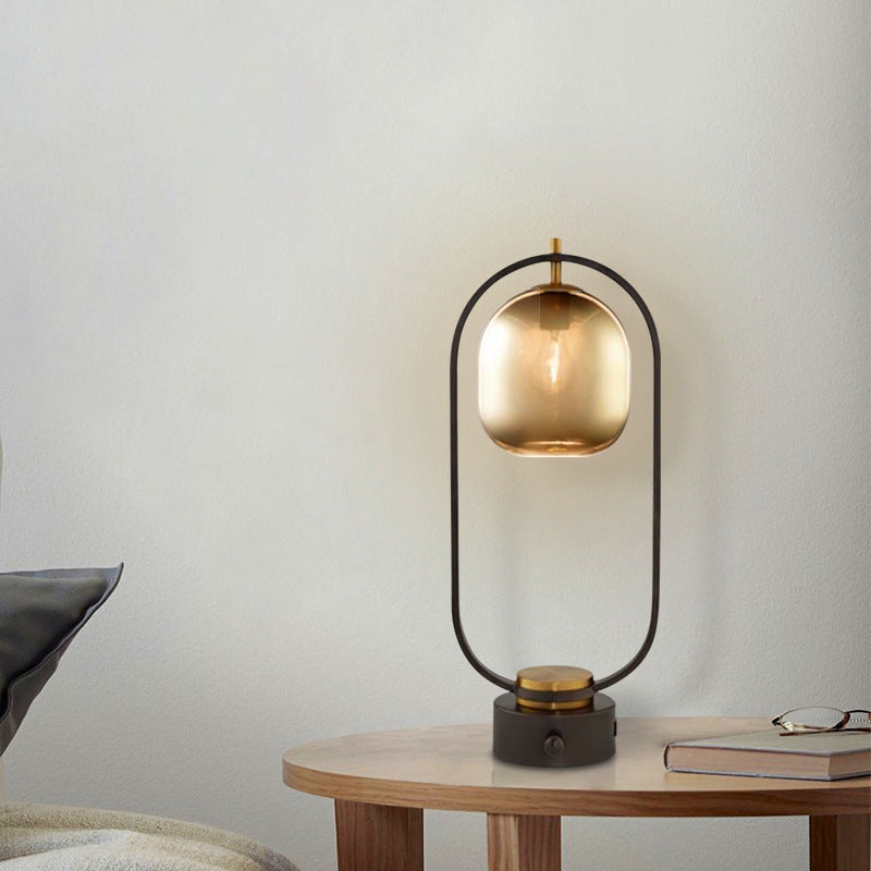 Minimalistische Glas Akzent Tischlampe