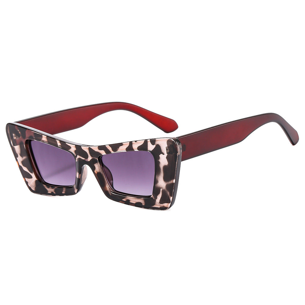 Damen auffällige Designer-Sonnenbrille mit modernem Prisma-Rahmen Karnz