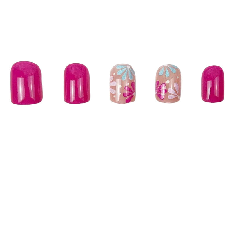 Künstlerische florale Nagelkunst