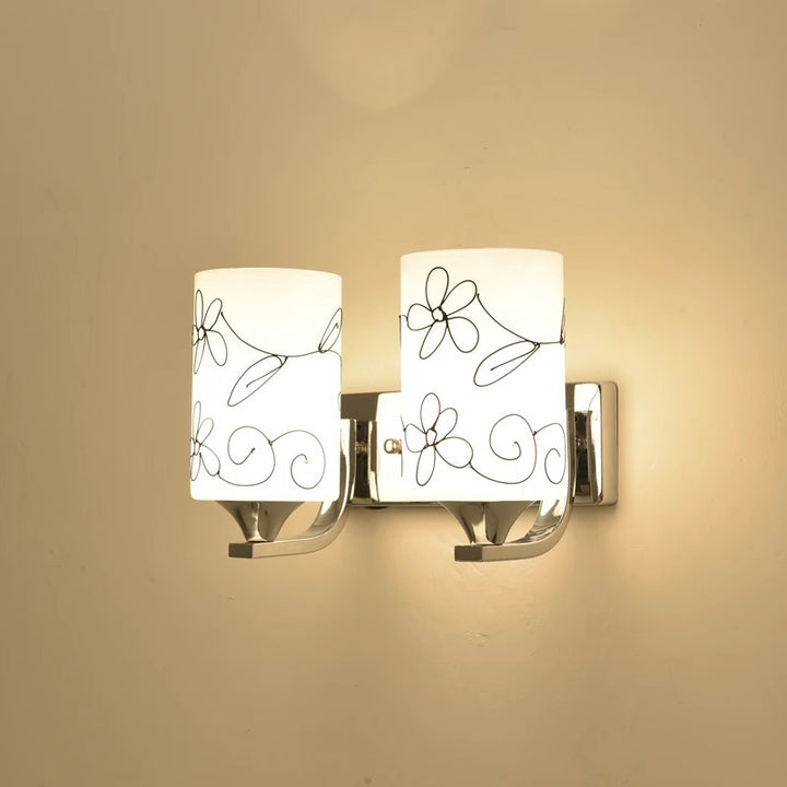 Künstlerisches Blumen Design Wandlampe