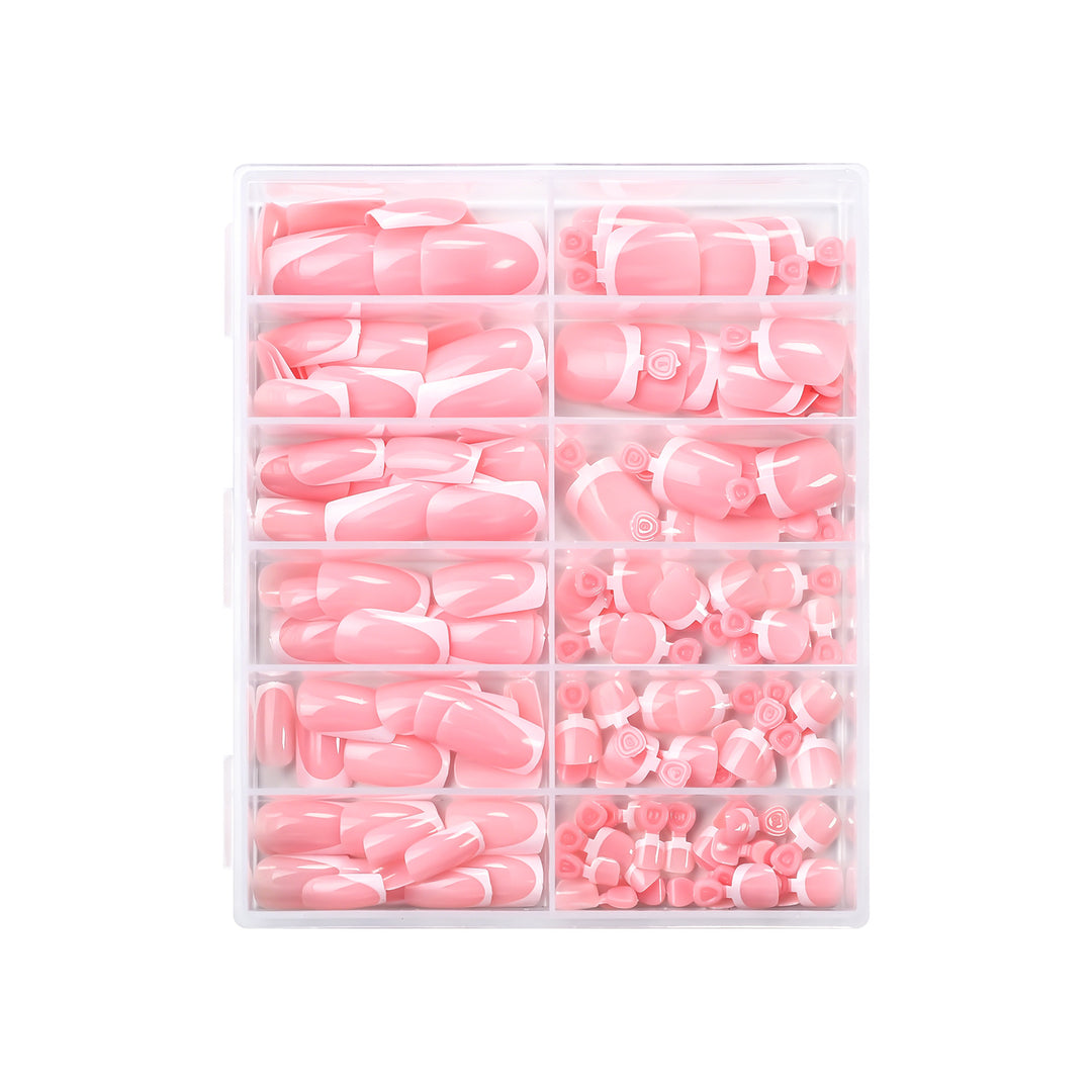 Premium French Tip Press-On Nail Tips Kollektion Karnz