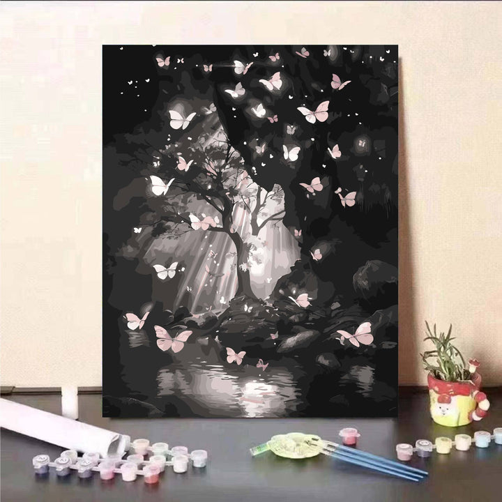 Floral Fantasy Malen nach Zahlen Wandkunst Karnz