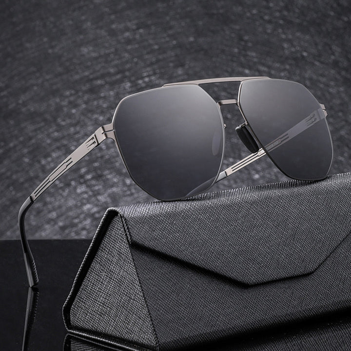Premium Geometrischer Rahmen Sonnenbrille Karnz