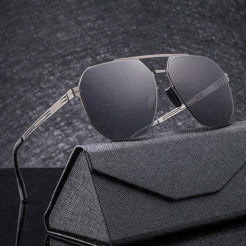 Premium Geometrischer Rahmen Sonnenbrille Karnz