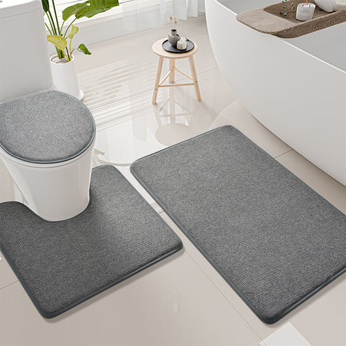 Strukturierte rutschfeste Toilettenteppichset