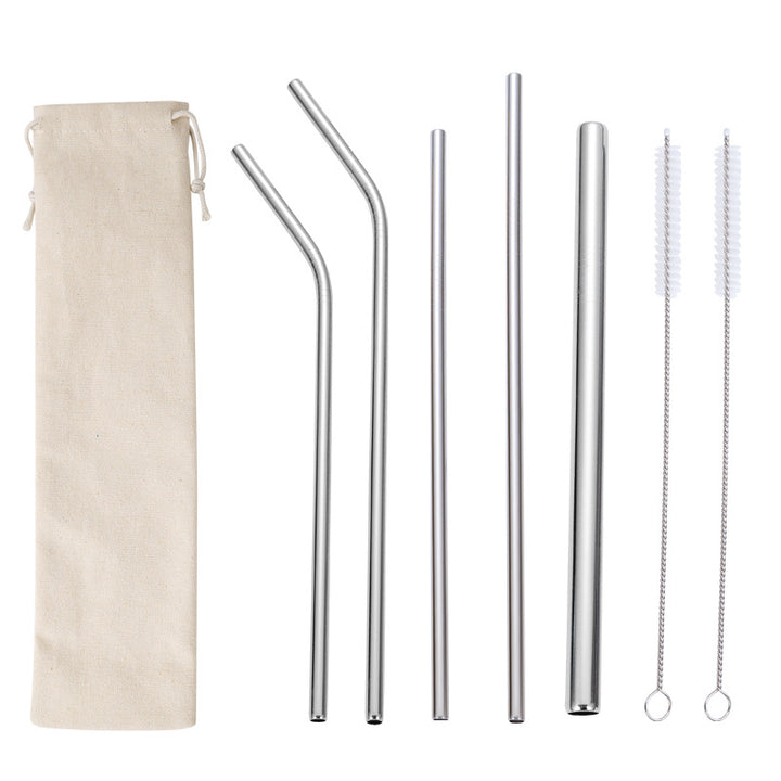 Edelstahl Trinkhalme-Set mit Reinigungsbürsten Karnz