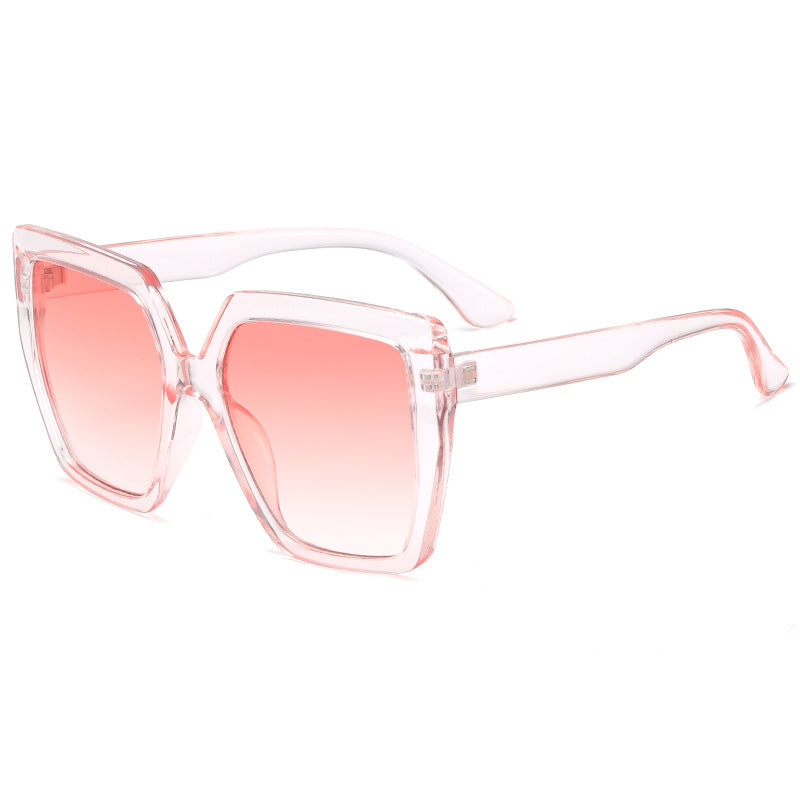 Damen modische transparente Sonnenbrille mit quadratischen Gläsern Karnz