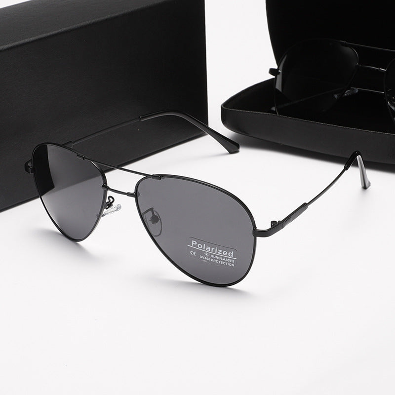 Herren Polarisierte Flugzeug-Sonnenbrille mit ultraleichtem Rahmen und UV-Schutz Karnz