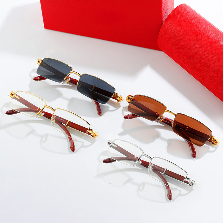 Damen modische Sonnenbrille mit elegantem Metallrahmen und hochwertigen Gläsern Karnz