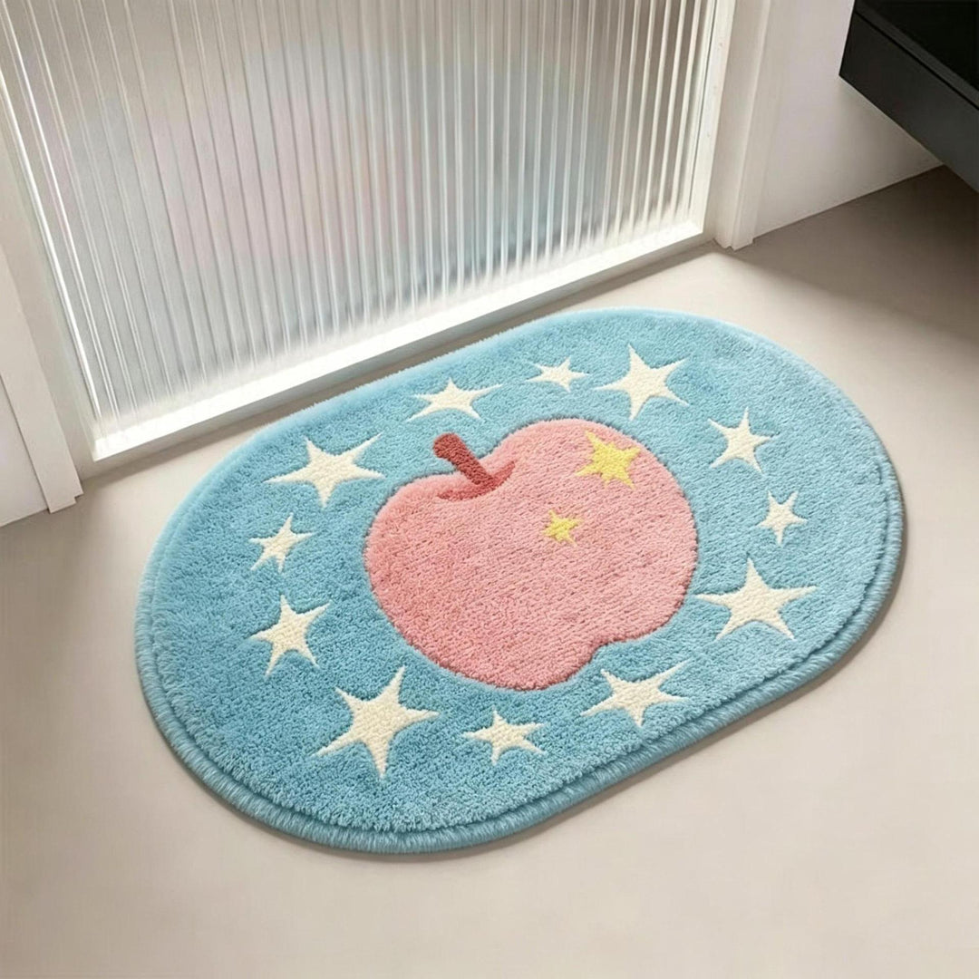 Dekorative Apfel-Themen-Badmatte für Zuhause