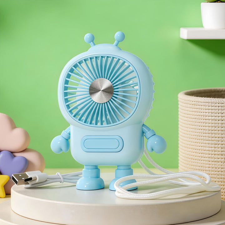 Damen Tragbarer USB Mini-Ventilator im kreativen Roboterdesign Karnz