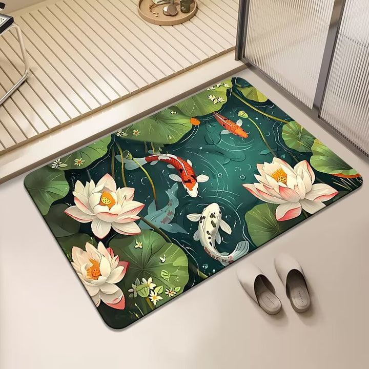Künstlerischer Floral-Teppich